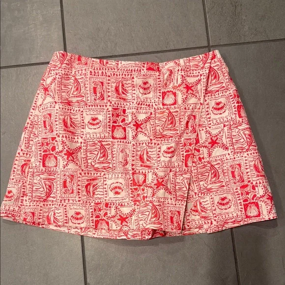 Lilly Pulitzer Red and White Skort - Picture 1 of 3